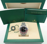 Rolex GMT-Master II 126710BLRO Pepsi bezel in green box with Jubilee band and manuals