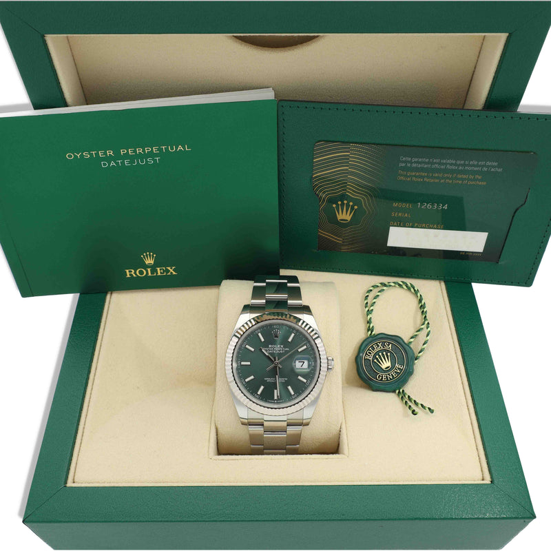 Rolex Datejust |126334 Unworn 41mm buy Oyster bracelet Green