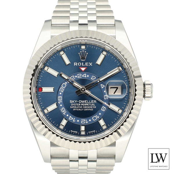 Rolex sky best sale dweller blue dial